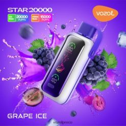VOZOL Vape Nicotina - VOZOL STAR 20.000 gelo de uva 0L82R8404